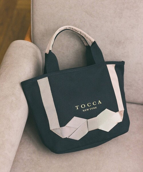 「TOCCA」 ハンドバッグ F ネイビー レディース_画像6