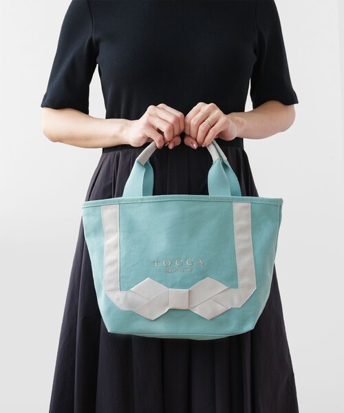 「TOCCA」 ハンドバッグ F ネイビー レディース_画像8