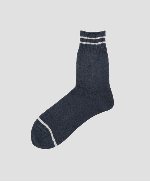 MARGARET HOWELL（マーガレットハウエル） 靴下 LINEN RIB STRIPE SOCK