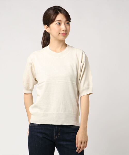 「MHL.」 半袖ニット 2 ネイビー レディース_画像2