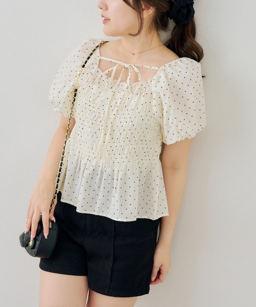 ANOTHER BRANCH OLIVE des OLIVE ブラウス シャツ 半袖 2WAY