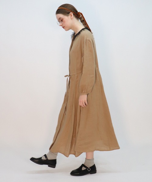 「haupia」 長袖ワンピース MEDIUM グレー レディース_画像5