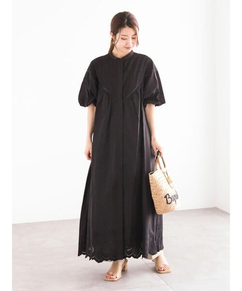 「Te chichi」 半袖ワンピース F ブラック レディース_画像2