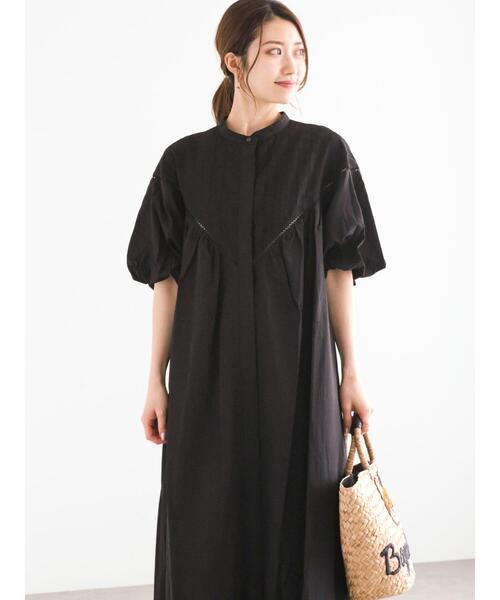 「Te chichi」 半袖ワンピース F ブラック レディース_画像4