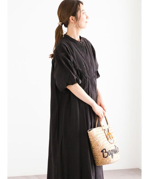「Te chichi」 半袖ワンピース F ブラック レディース_画像5