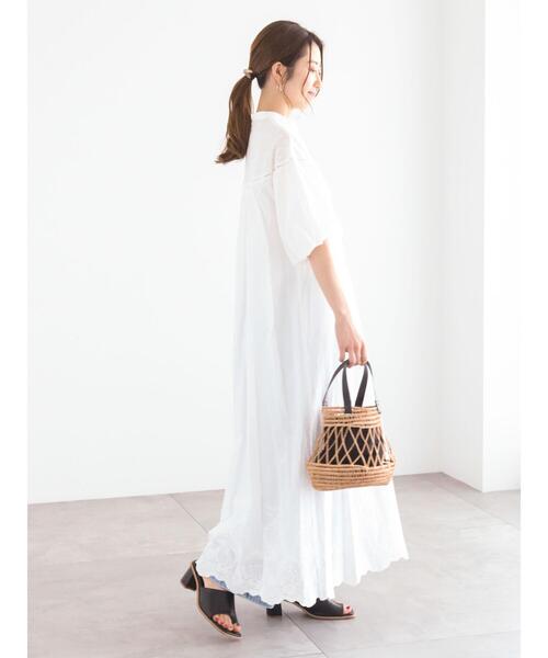 「Te chichi」 半袖ワンピース F ブラック レディース_画像9