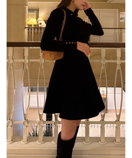 m*様 Her lip to レースアップ ニットミニワンピース black M Her lip to ニットワンピース S ブラック レディース : ZOZOTOWN Yahoo