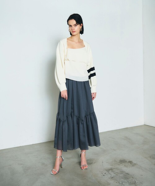 「GRACE CONTINENTAL」 ニットボレロ 36 ホワイト レディース_画像2