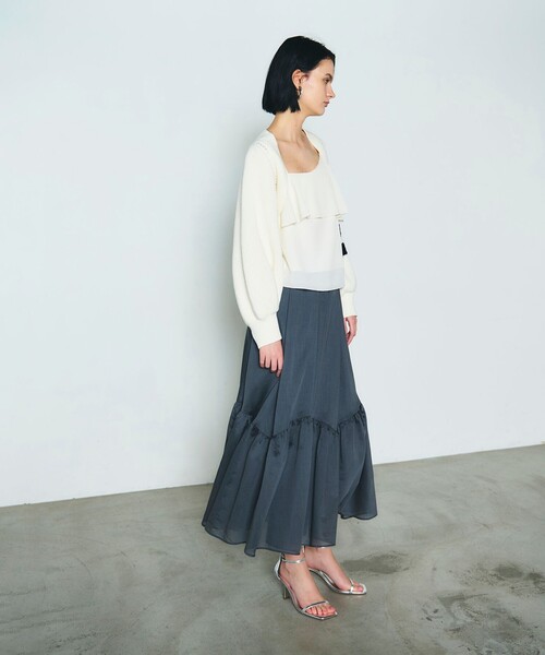 「GRACE CONTINENTAL」 ニットボレロ 36 ホワイト レディース_画像4