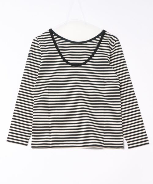 「BABYLONE」 「Le minor」7分袖カットソー フリー ブラック レディース_画像3