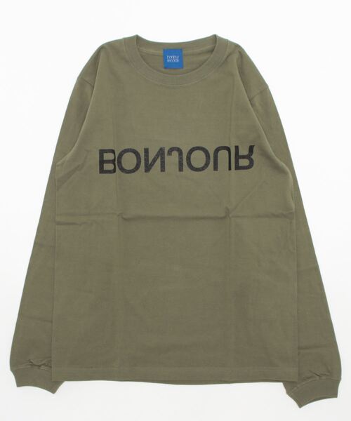 「bonjour records」 長袖Tシャツ S オリーブ メンズ_画像2