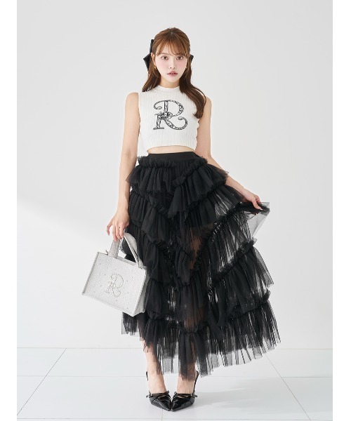 Darich(ダーリッチ) ニット セーター DRレースビジューリブニット Darich(ダーリッチ) ニット セーター DRレースビジューリブニット