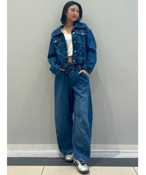 「GAP」 デニムパンツ X-SMALL インディゴブルー レディース_画像8
