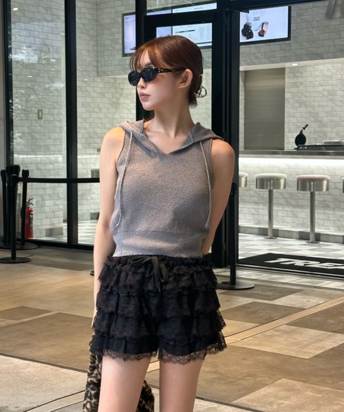 「RAY CASSIN」 ノースリーブニット FREE グレー レディース_画像9