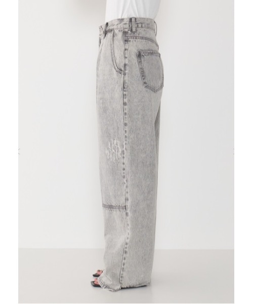 「YENN」 デニムパンツ 40 ライトグレー レディース_画像6