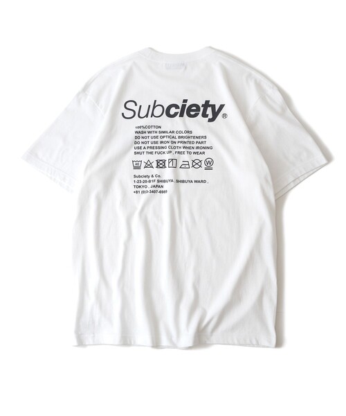 「Subciety」 半袖Tシャツ LARGE ブラック メンズ_画像2
