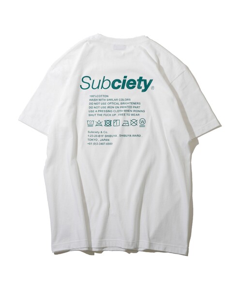 「Subciety」 半袖Tシャツ LARGE ブラック メンズ_画像6