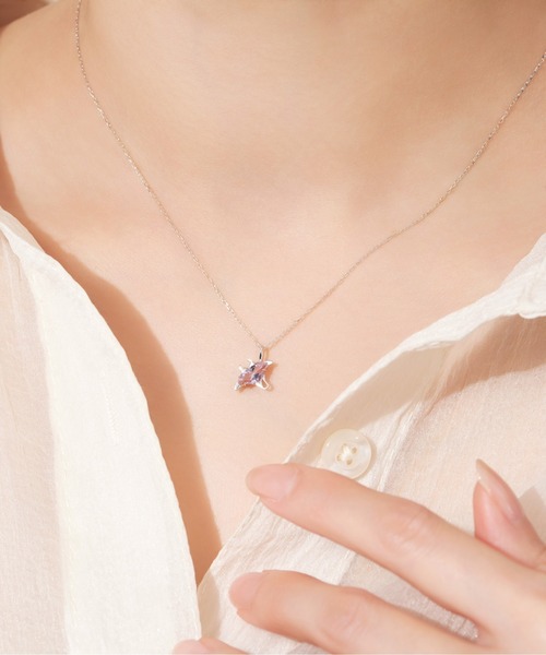 Jewel closet by L&Co. K10 マンテルネックレス Jewel closet by L&Co. ネックレス K10 ホワイトゴールド マンタ