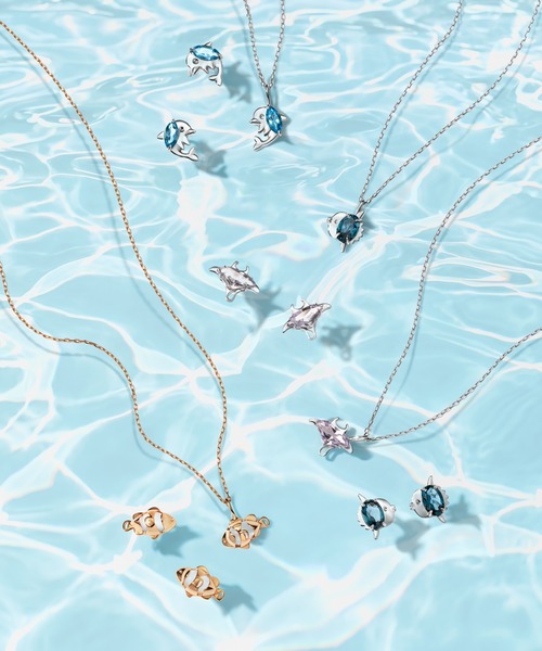 Jewel closet by L&Co. ネックレス K10 ホワイトゴールド マンタ