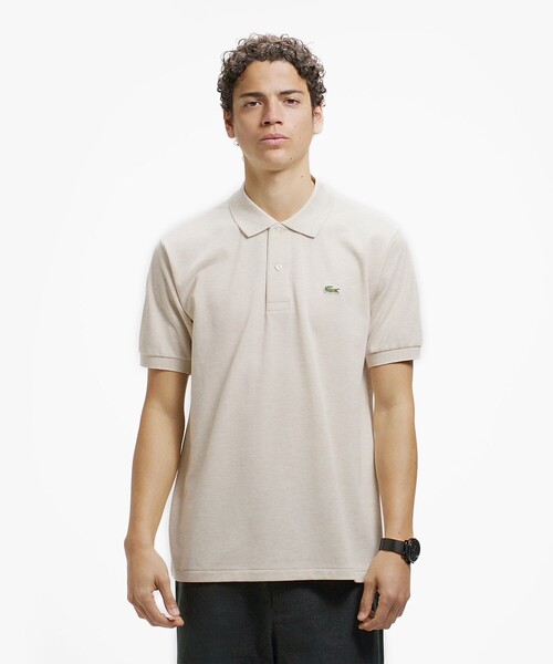 美品 未使用 Lacoste ベージュ ポロシャツ 半袖 限定 LACOSTE（ラコステ） ポロシャツ 「L1264」定番半袖ポロシャツ（杢糸