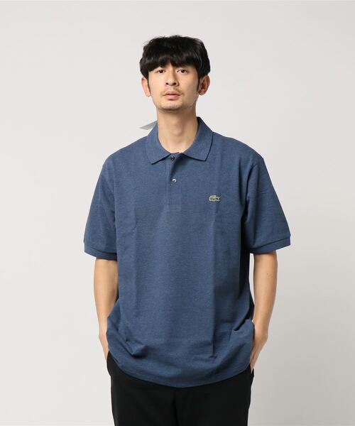 LACOSTE（フララコ）ポロシャツ　L1264 ブルー杢　size4 LACOSTE（ラコステ） LACOSTE L.12.64 ポロシャツ 日本製 メンズ 半袖