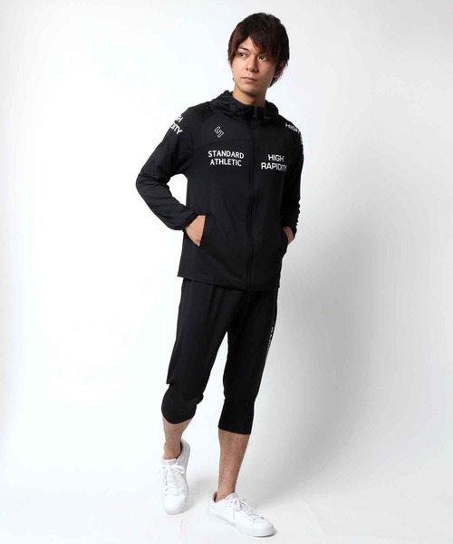 ジャージ ハイスタンドパーカー カチオン7分袖ジャージ上下セット