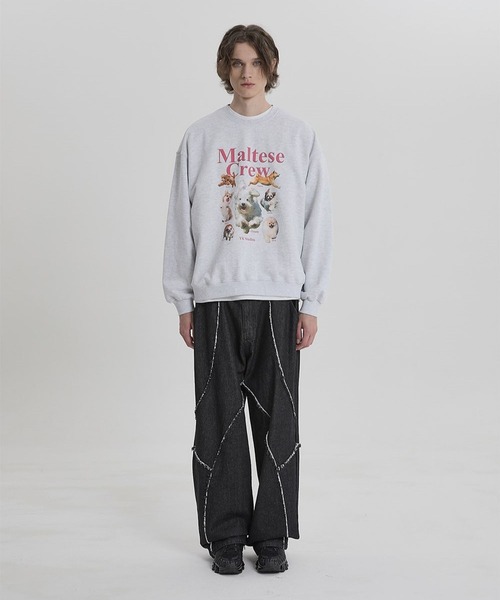スウェット・トレーナー Wai Kei Shawl collar marine sweatshirts 4BKH094 MUSINSA公式 | WAI KEI Shawl Collar Marine Sweatshirt Gray