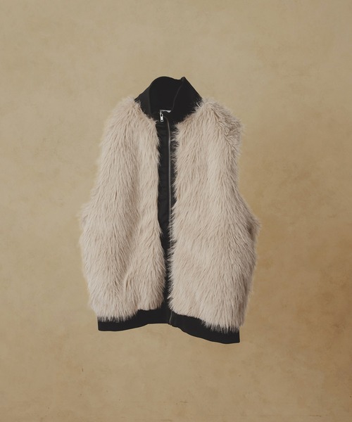 selle glant（セレグランテ） ベスト ジレ FAKE FUR DOCKING TRACK 