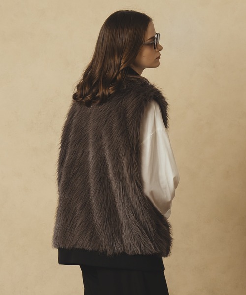 selle glant（セレグランテ） ベスト ジレ FAKE FUR DOCKING TRACK 