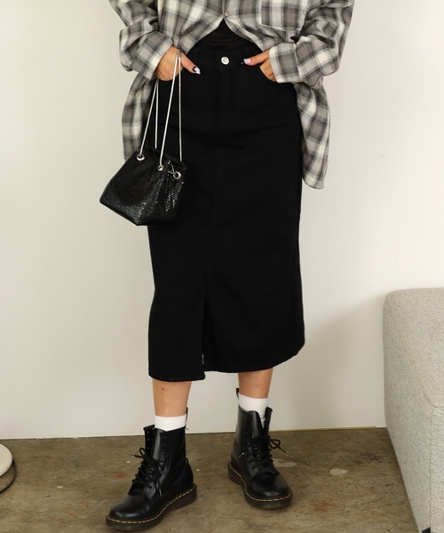 ROOP TOKYO スカート CENTER SLIT DENIM SKIRT / センタースリット  