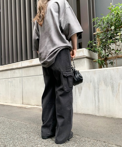 ワイドパンツ カーゴパンツ デニムバルーンシルエット ワイドカーゴ