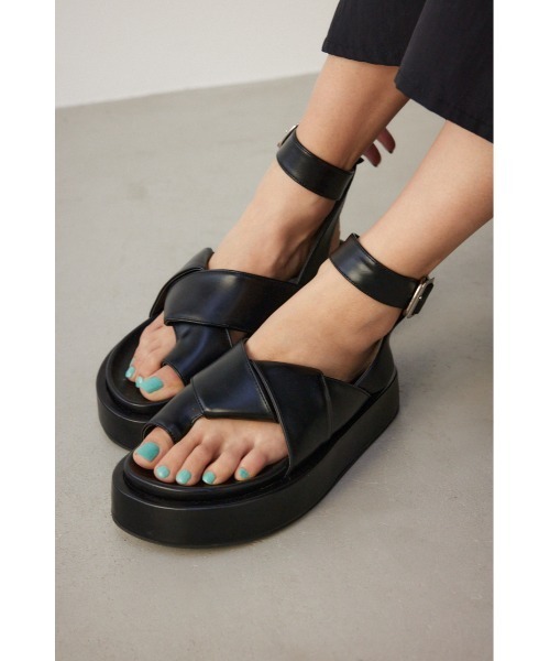 第一ネット AZUL BY MOUSSY サンダル 「PLUS」アンクルベルトサンダル 靴