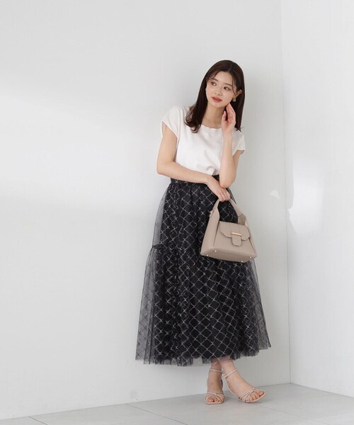 チュールスカート PROPORTION BODY DRESSING スカート ティアードチュールスカート