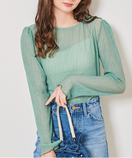 31 Sons de mode tシャツ シアーメロートップス レディース