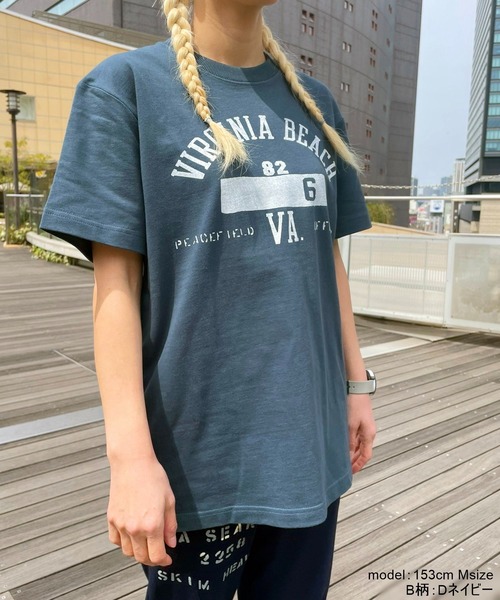 tシャツ 「日本製」グリーンボウル 「GREEN BOWL」Organic CottonT-shirts (B柄 VIRGINIA) レディース メン GREEN BOWL tシャツ 「日本製」グリーンボウル 「GREEN BOWL