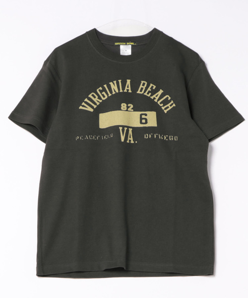 tシャツ 「日本製」グリーンボウル 「GREEN BOWL」Organic CottonT-shirts (B柄 VIRGINIA) レディース メン GREEN BOWL tシャツ 「日本製」グリーンボウル 「GREEN BOWL