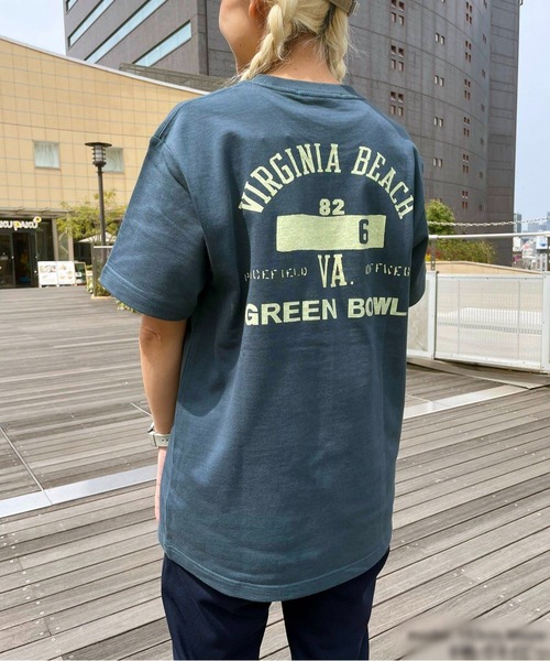 tシャツ 「日本製」グリーンボウル 「GREEN BOWL」Organic CottonT-shirts (B柄 VIRGINIA) レディース メン GREEN BOWL tシャツ 「日本製」グリーンボウル 「GREEN BOWL