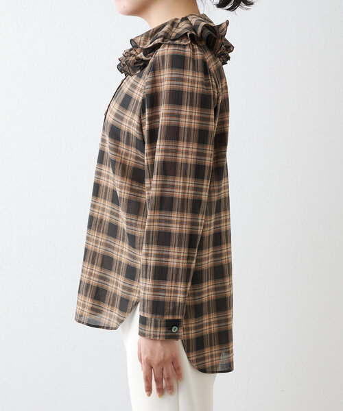 Whim Gazette（ウィム ガゼット） シャツ ブラウス フリルチェック