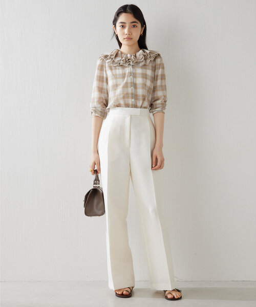 Whim Gazette（ウィム ガゼット） シャツ ブラウス フリルチェック