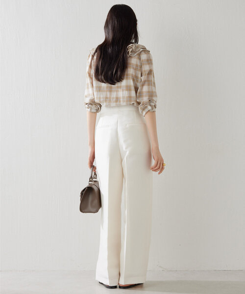 Whim Gazette（ウィム ガゼット） シャツ ブラウス フリルチェック