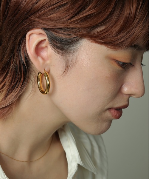 ORLEAN ピアス 「ORLEAN」メタルフープピアス 30mm レディース