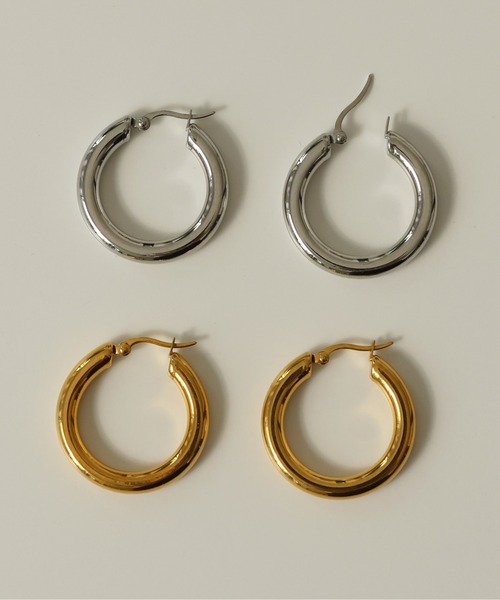 ORLEAN ピアス 「ORLEAN」メタルフープピアス 30mm レディース