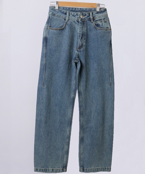 デニム・ジーパン THE MANNEI Women Straight Pants LAHTICO Blue SUWDEE ジーンズ デニム デニムパンツ high waist straight