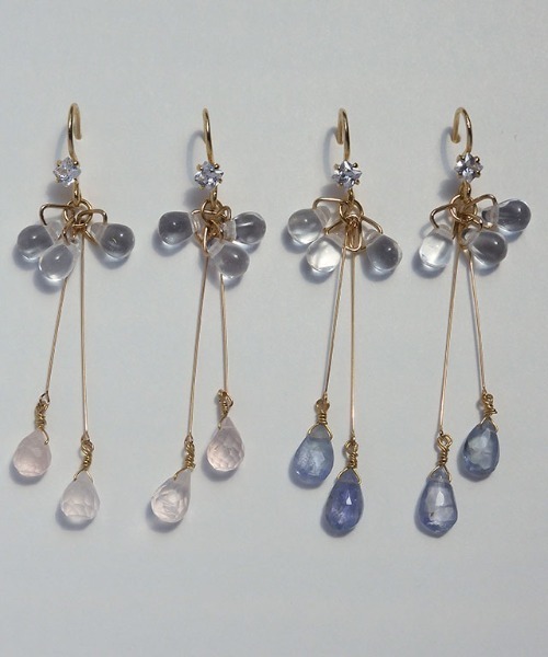 K18 ピアス クリアストーン カナリーイエロートルマリン K10/K18/PTピアス(片耳)・セラム