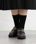 靴下 ハイクルー丈リブソックス レディースの詳細画像1