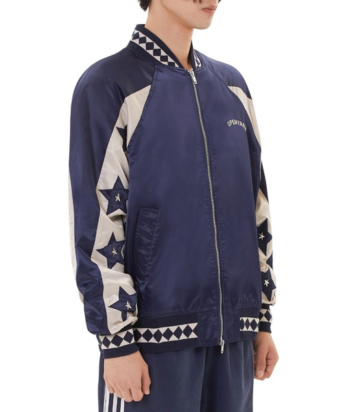 OY（オーワイ） ブルゾン アウター STAR LEATHER PATCH STUD JACKET