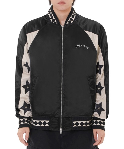 OY（オーワイ） ブルゾン アウター STAR LEATHER PATCH STUD JACKET