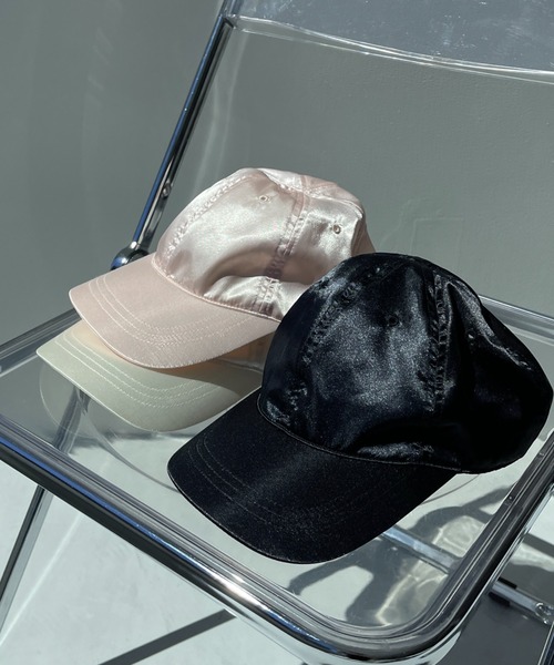 pois saten cap beige サテンキャップ pois ポワ サテンキャップsaten cap 【beige】