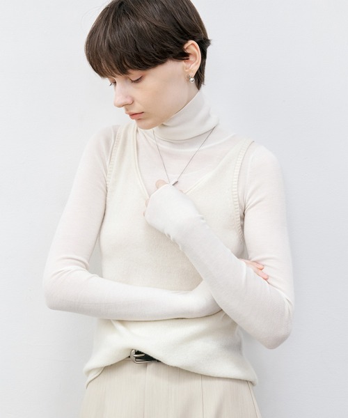 ニット セーター 「tageechita」タートルネック切り替えトップス レディース メンズ tageechita ニット セーター 「tageechita」タートルネック