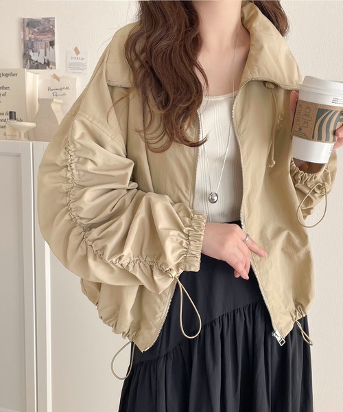 classicalelf ブルゾン ジャンバー 絞りが可愛い大人の